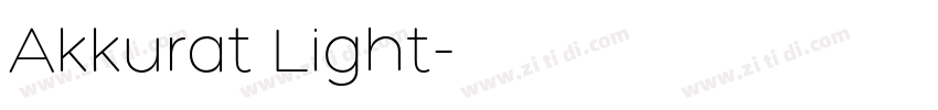 Akkurat Light字体转换